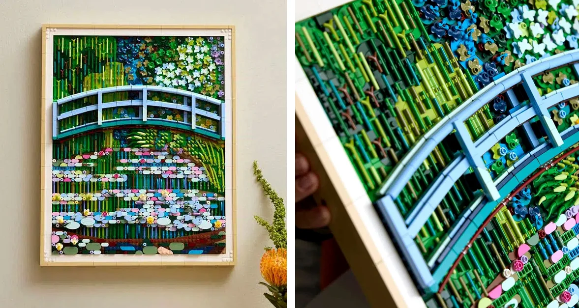 Lego-Set interpretiert Monets Brücke über Seerosen-Teich