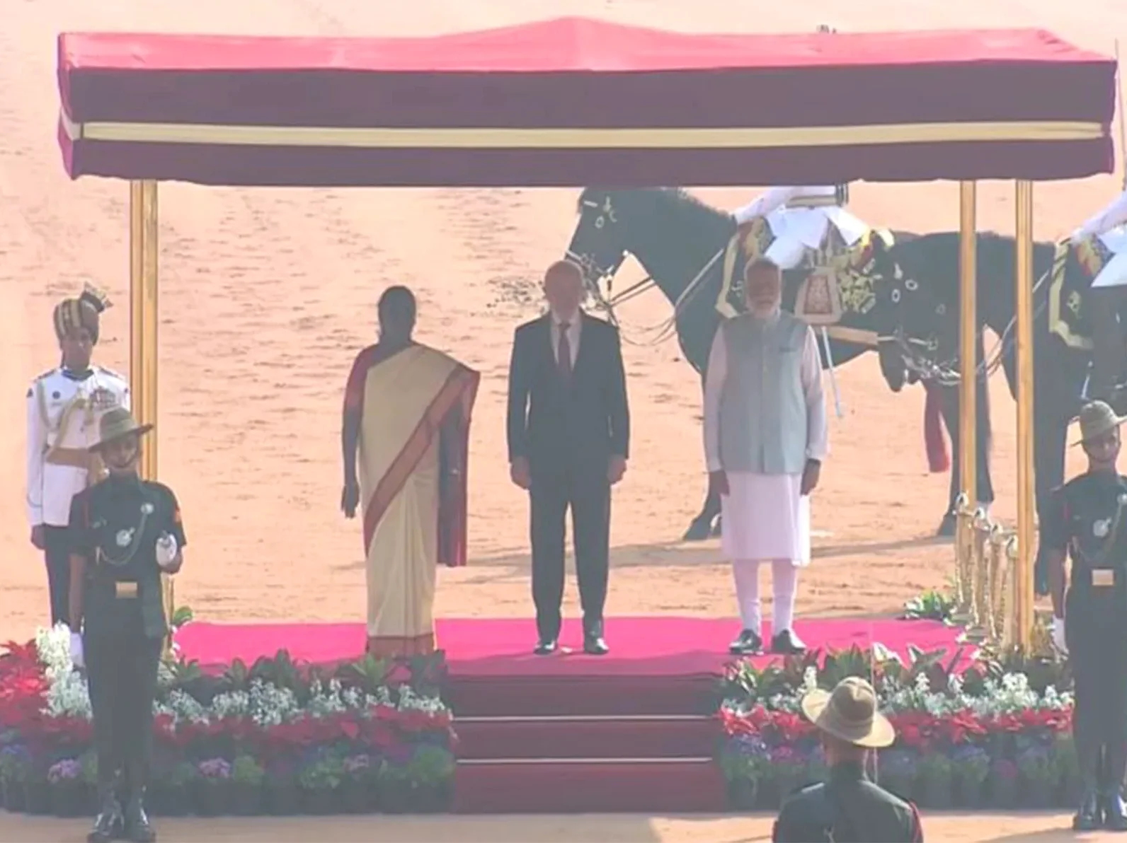 Brasilien-Präsident Lula bei Zeremonie in Rashtrapati Bhavan empfangen