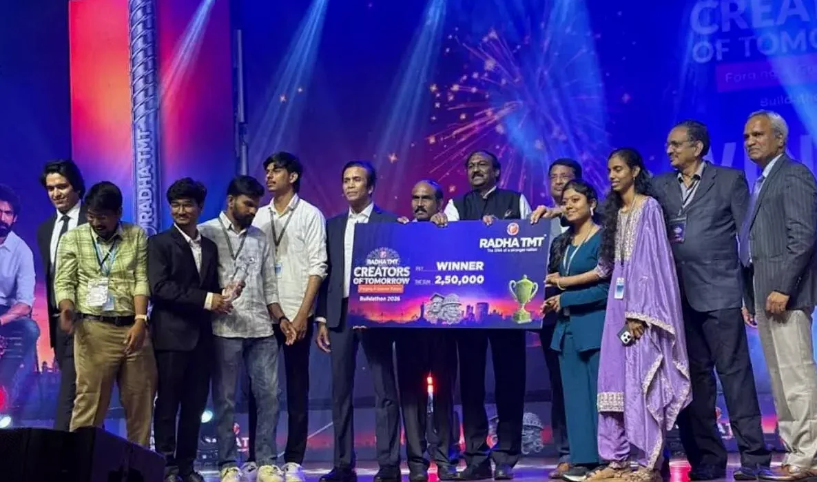 CVR College Wins Radha TMT Buildathon 2026 with Waste-to-Building Tech