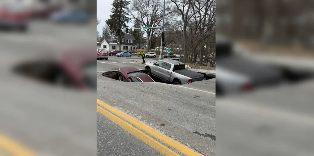 Nebraska Sinkhole Swallows Two Vehicles, No Injuries Reported