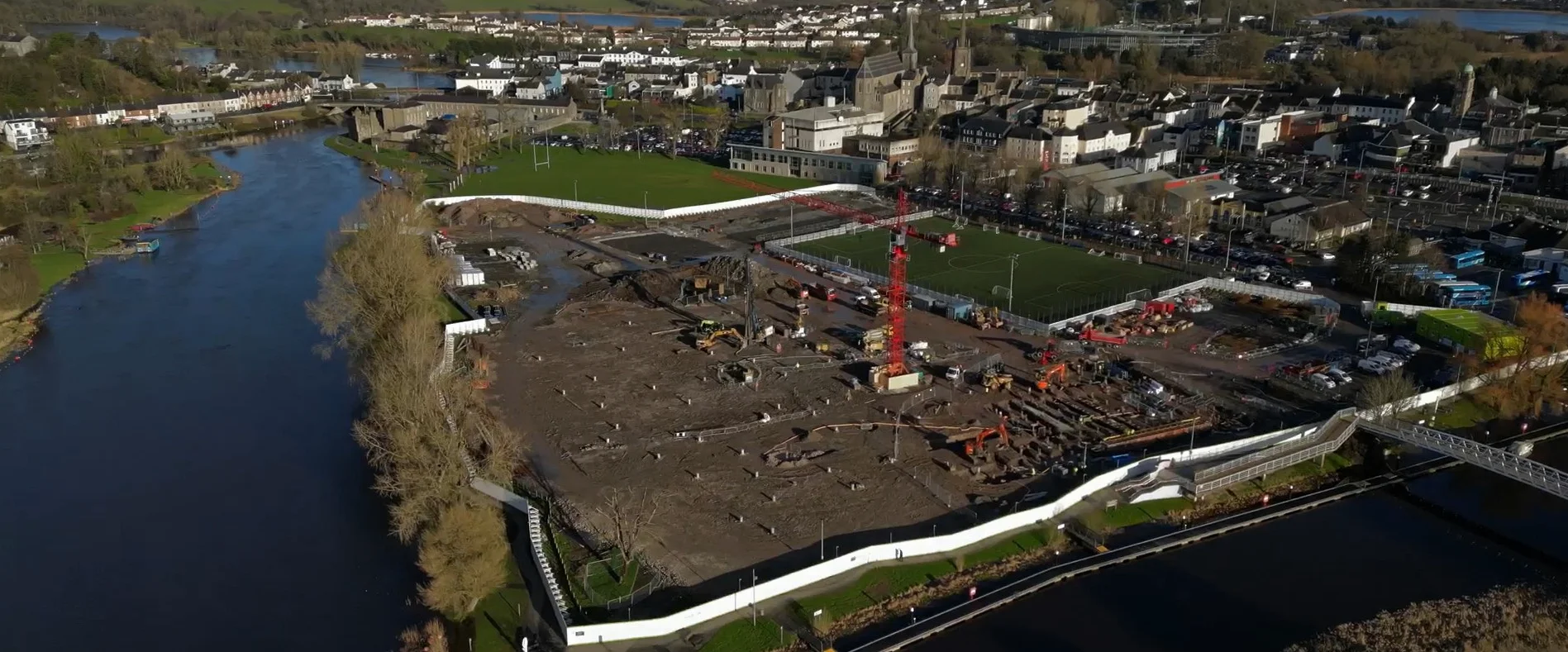 Se completa la etapa de pilotes en el Fermanagh Lakeland Forum