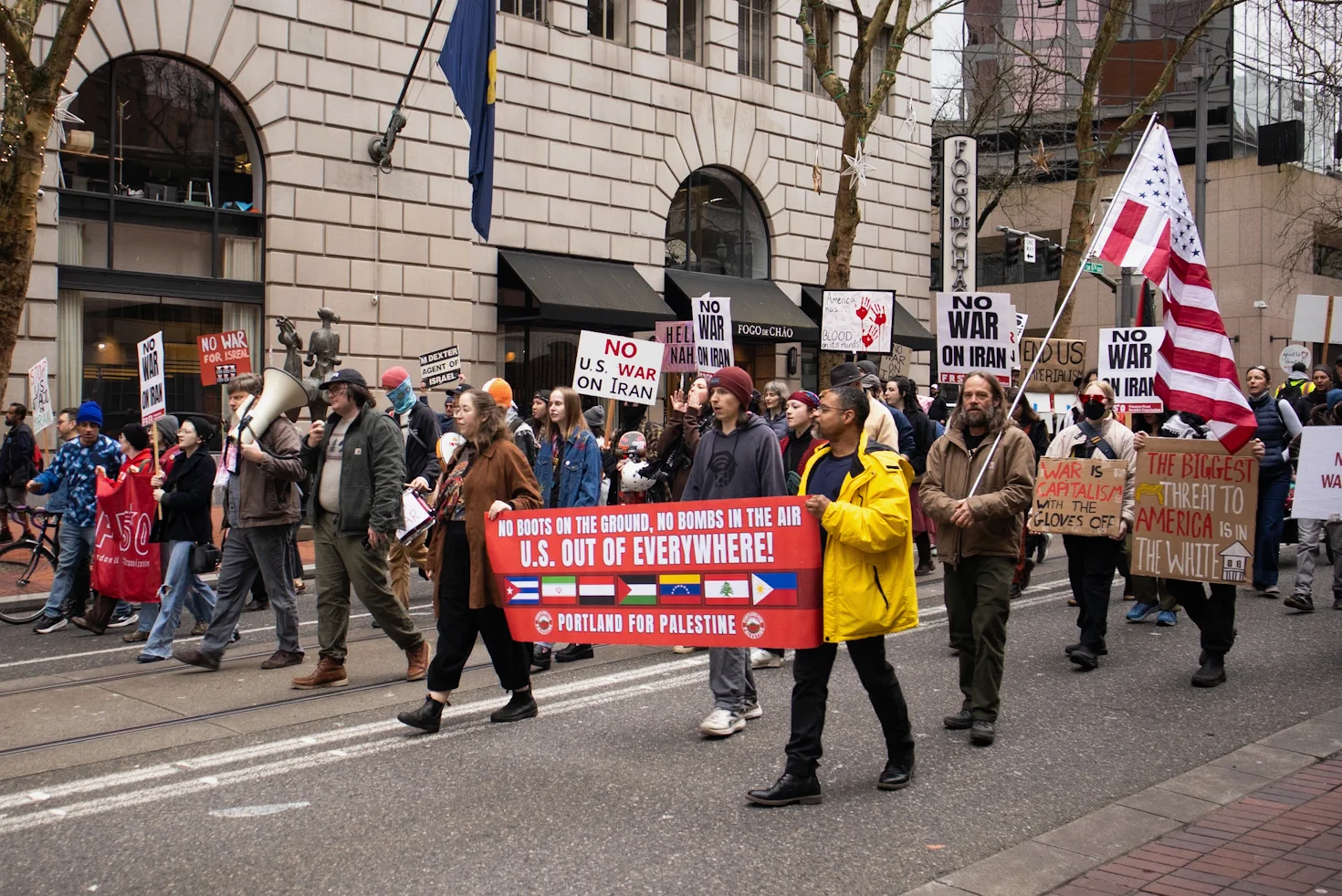 Portland: Demonstration gegen US- und israelische Angriffe auf Iran