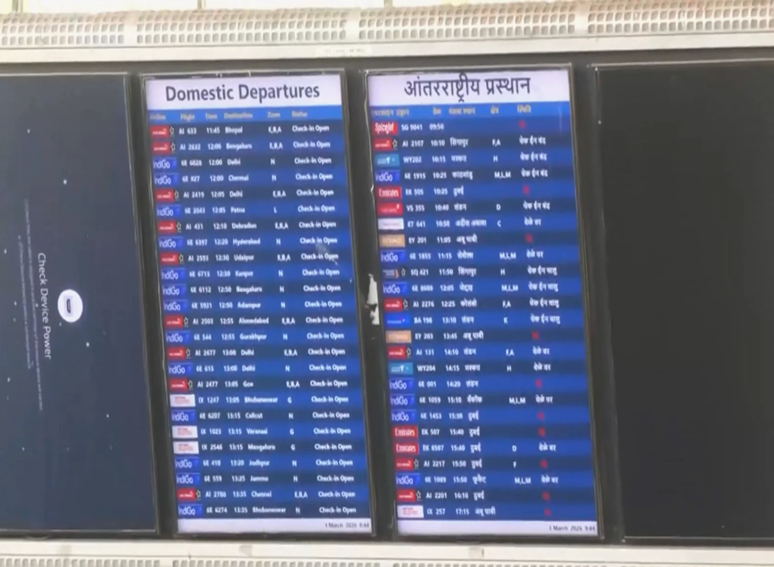 Mumbai-Flughafen erlebt 107 Flugausfälle am 3. März aufgrund des Nahost-Konflikts