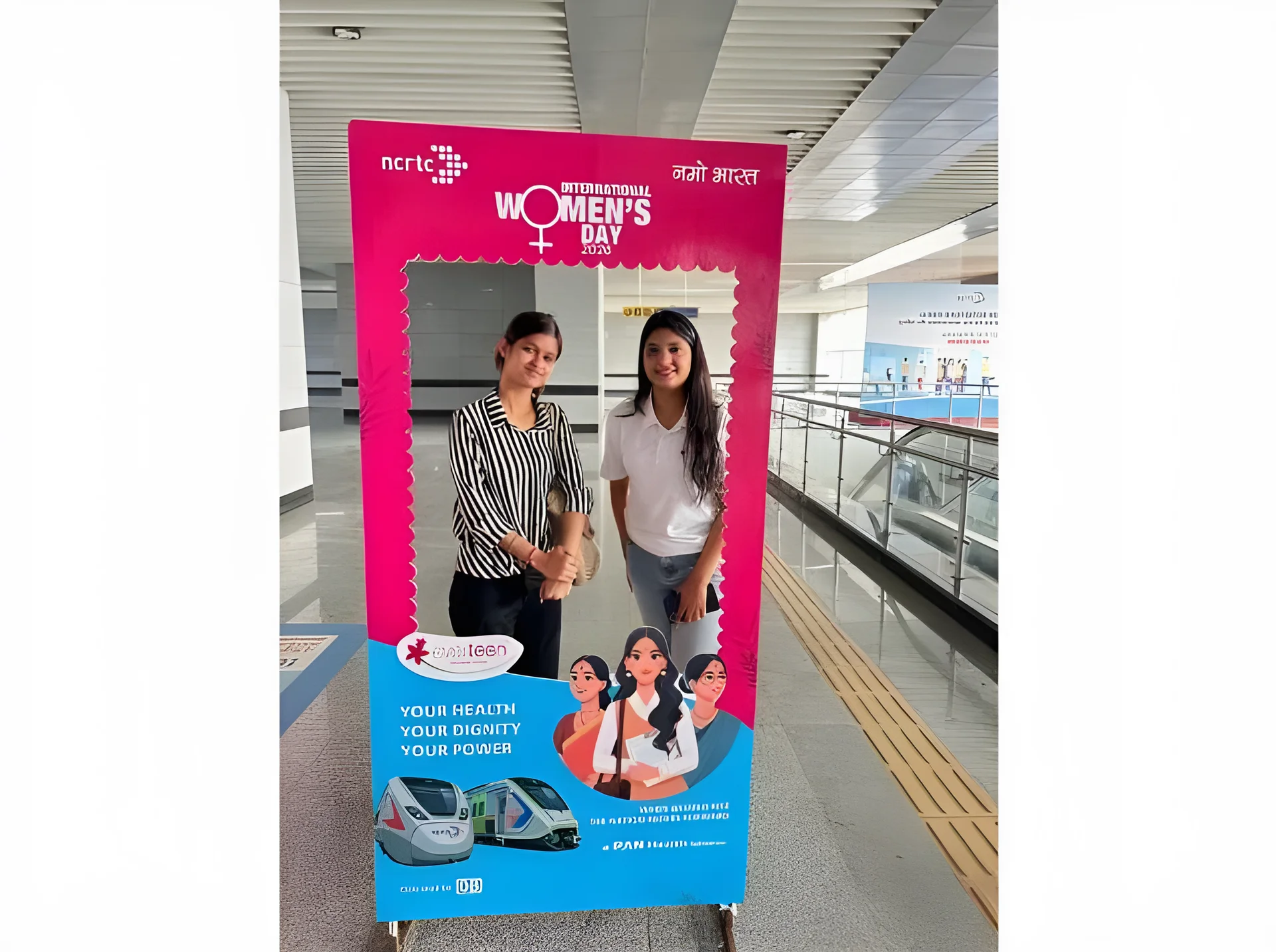 ノーマ・バーラト駅で生理衛生啓発キャンペーン　国際女性デーを機に