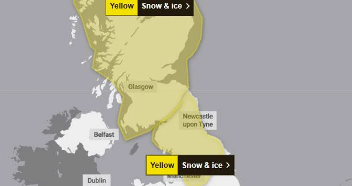 Advertencias de nieve y hielo en varias regiones del Reino Unido