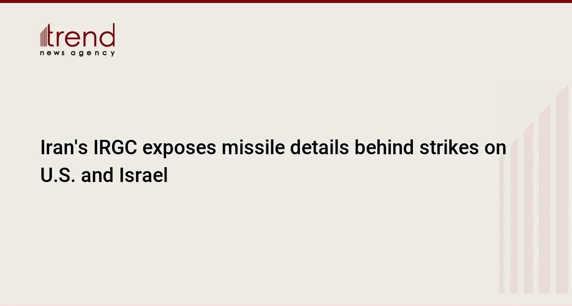 Iran’s IRGC Exposes Missile Details Behind Strikes on U.S. and Israel