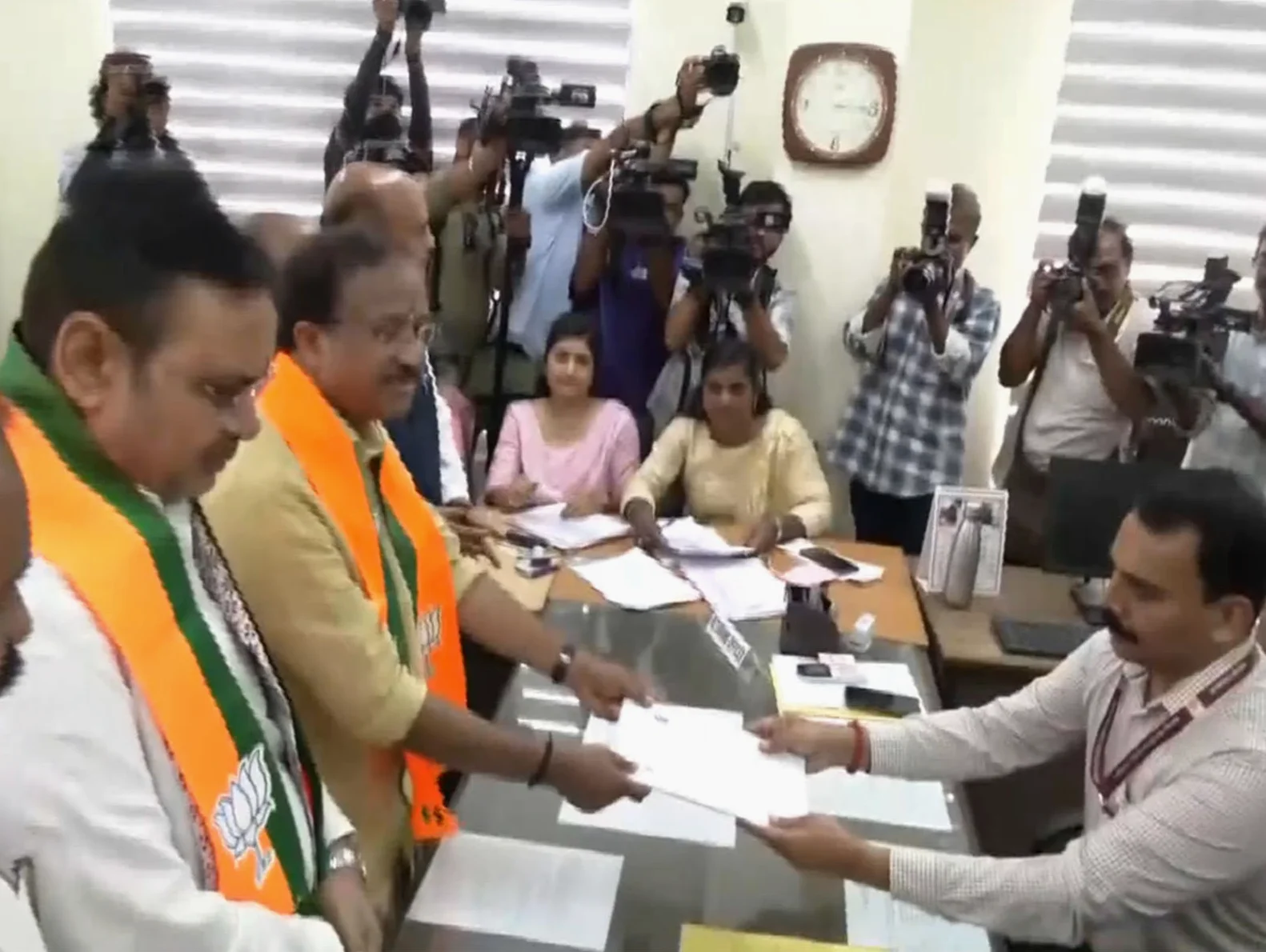 V Muraleedharan Files Nomination from Kazhakkuttom Ahead of Kerala Polls