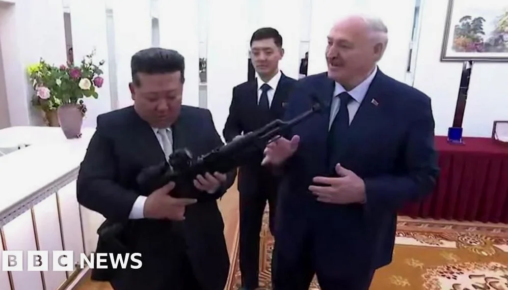 Belarus Leader Gifts Rifle to North Korea’s Kim Amid Friendship Pact