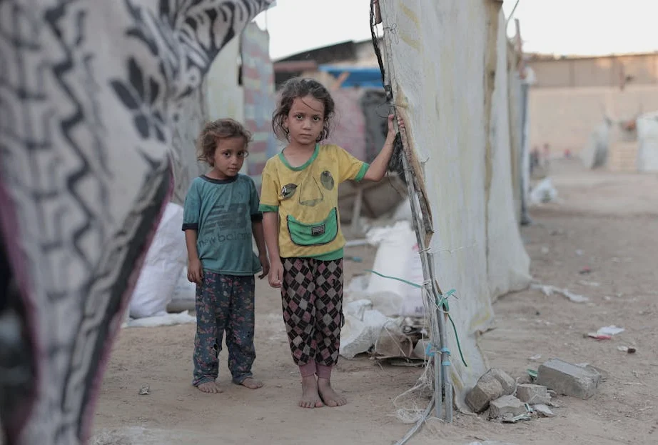 ガザのキャンプで子どもたちに安心感提供