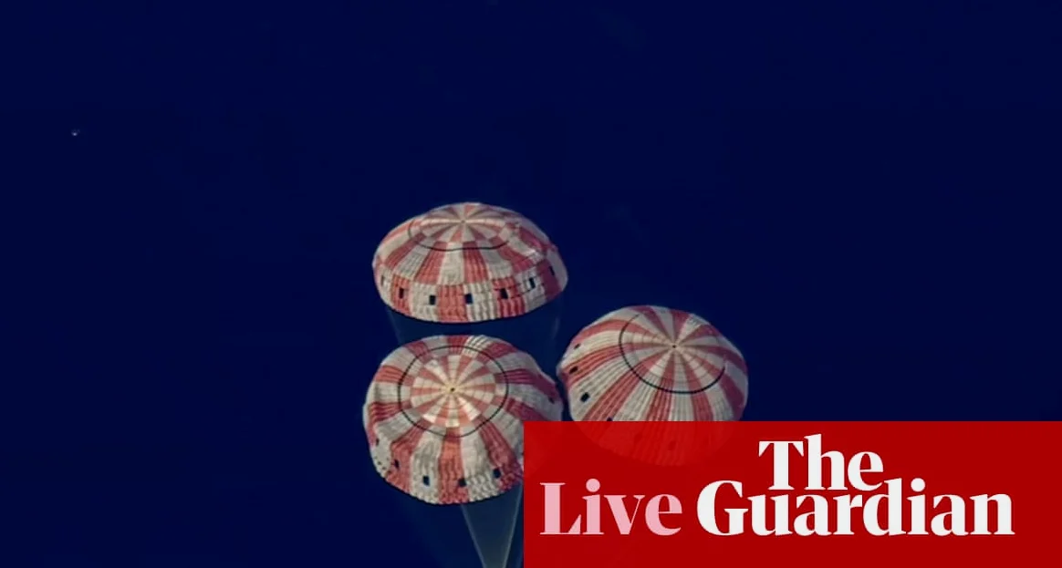 아르테미스 2호 승무원, 교과서 같은 착수 후 회수