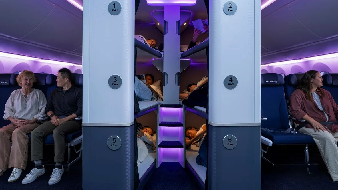 Air New Zealand introduce nidos de sueño en clase turista: USD 350 por 4 horas