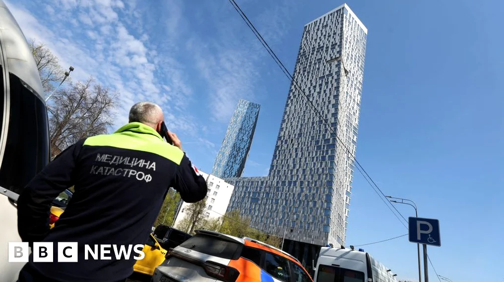 Ukrainian Drone Hits Upmarket Moscow Building Ahead of Victory Day