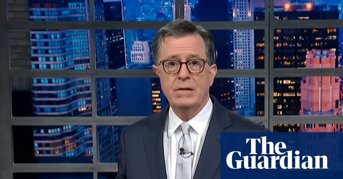 Stephen Colbert Mocks Trump’s 22ft Statue as ‘Recreational Idolatry’