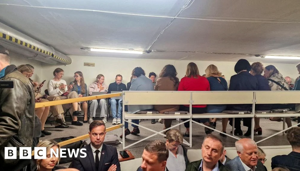 Lithuania Leaders Take Shelter During Drone Air Alert