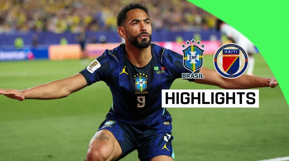 Cunha scores twice as Brazil beat Haiti 3-0