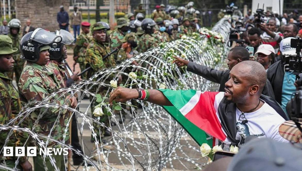 Kenya Families Place Flowers on Barbed Wire as Protests Mark Two-Year Anniversary