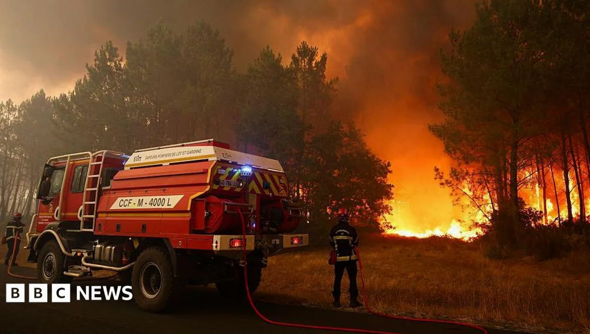 France evacuates 20,000 as wildfires spread in south-west