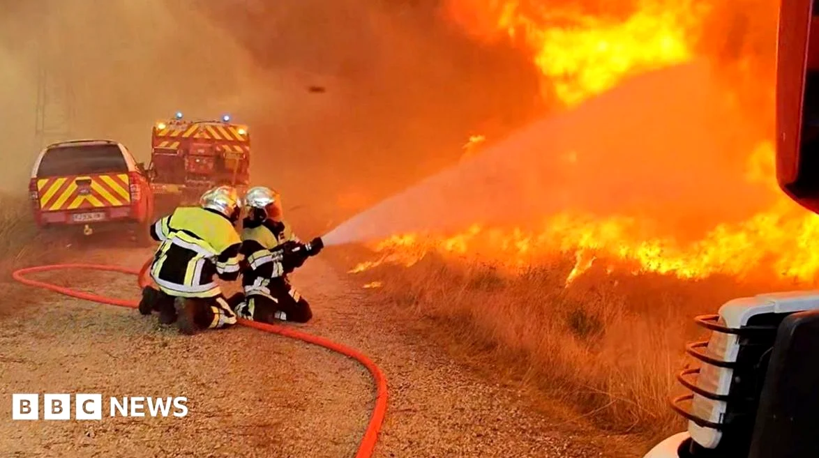 Wildfires Flare in South-West France Amid 40C Heatwave