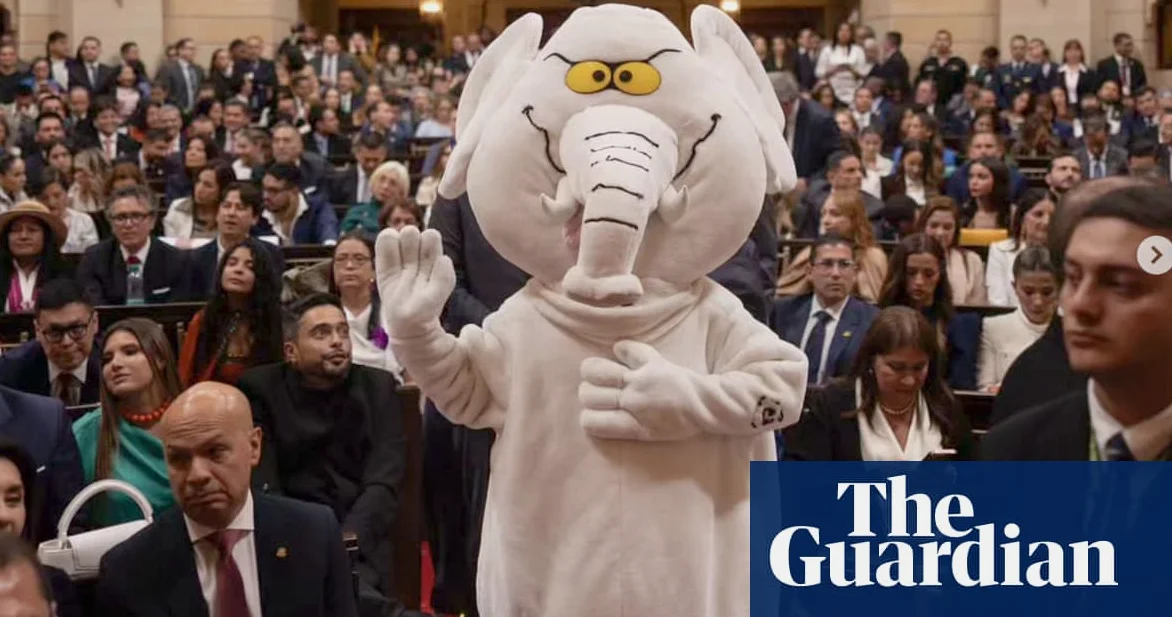 Colombia Swears In Costumed Senator ‘White Elephant’