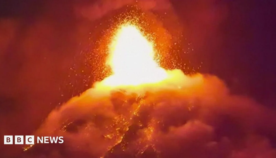 Guatemala volcano eruption sends lava spewing into the air