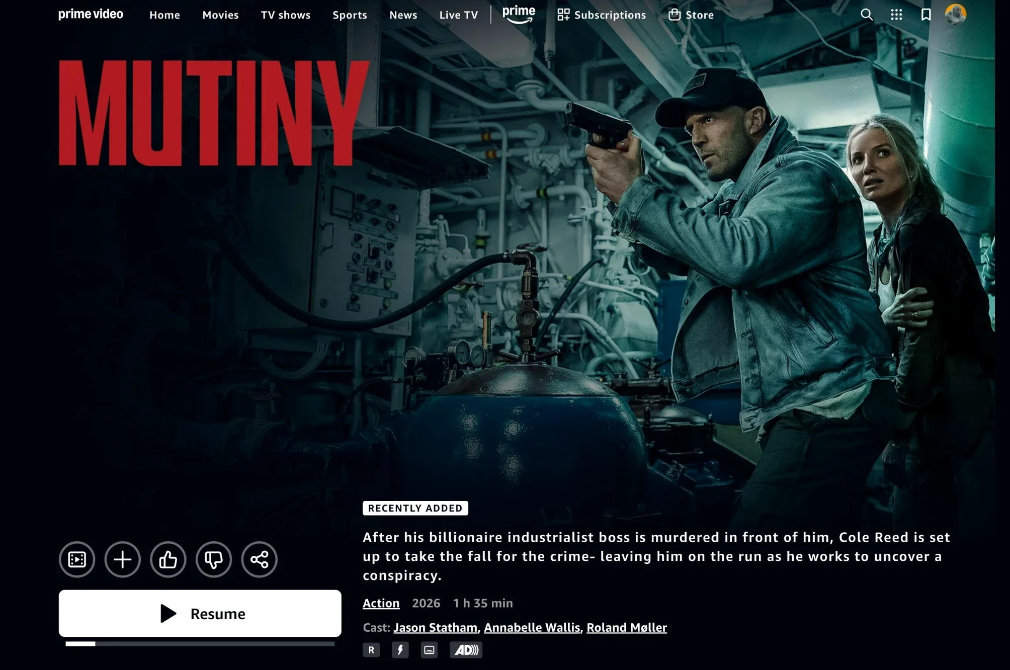 Amazon Leaks Jason Statham’s ‘Mutiny’ Movie Before Release
